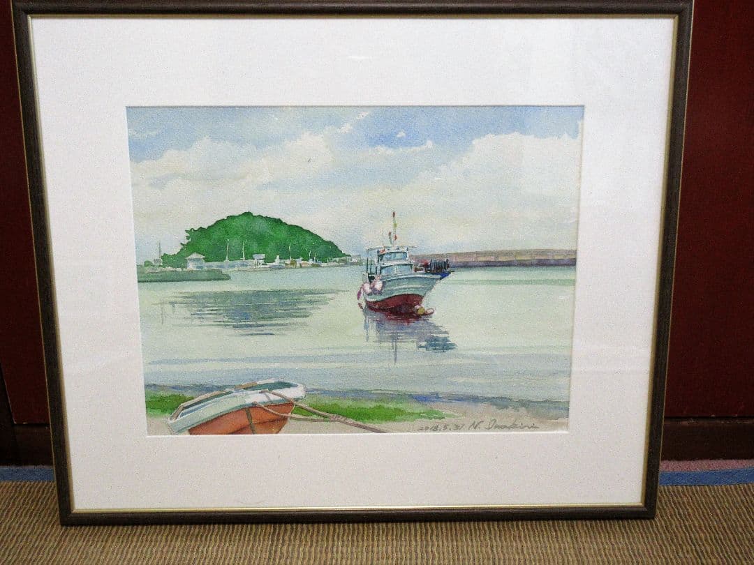 水彩画「一艘の船」