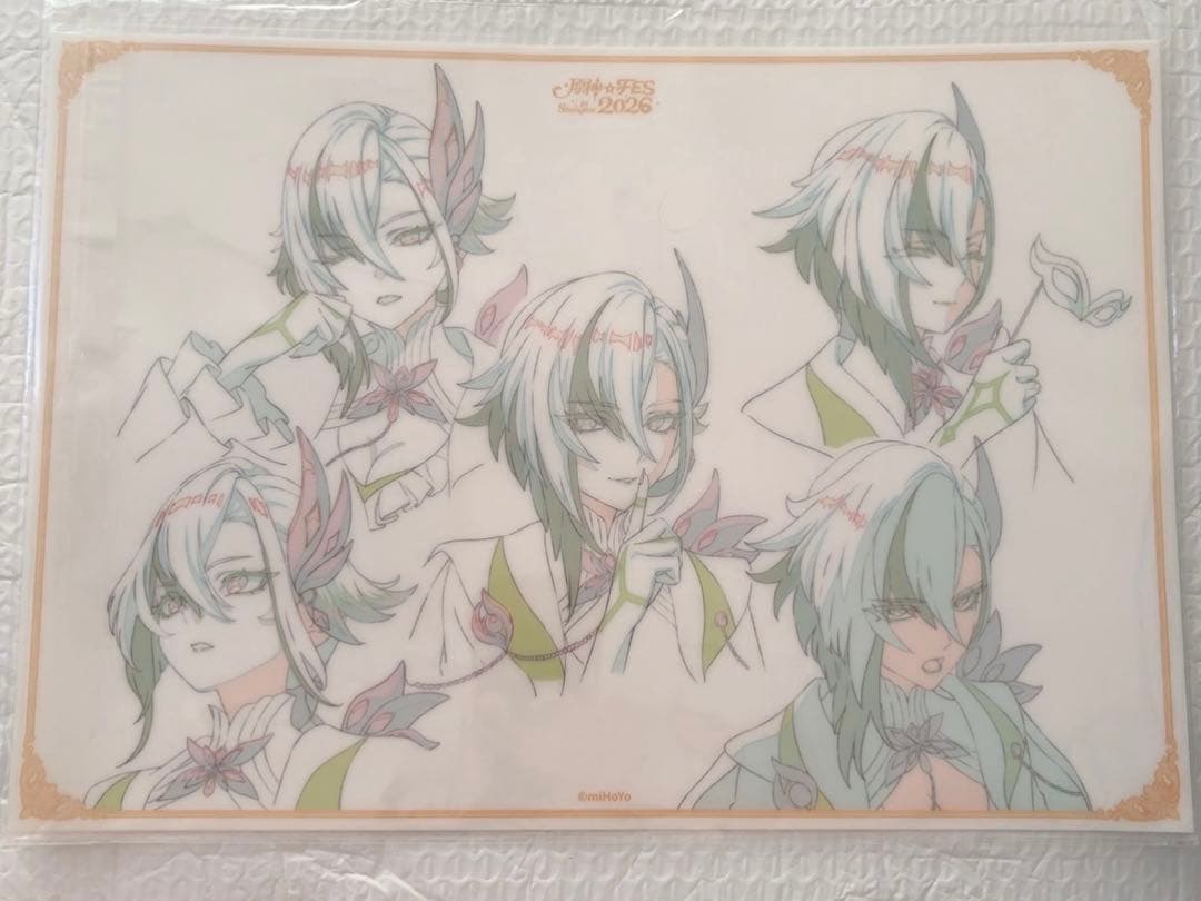 原神 fes 限定 入場特典 原画 PVCデスクマット アルレッキーノ