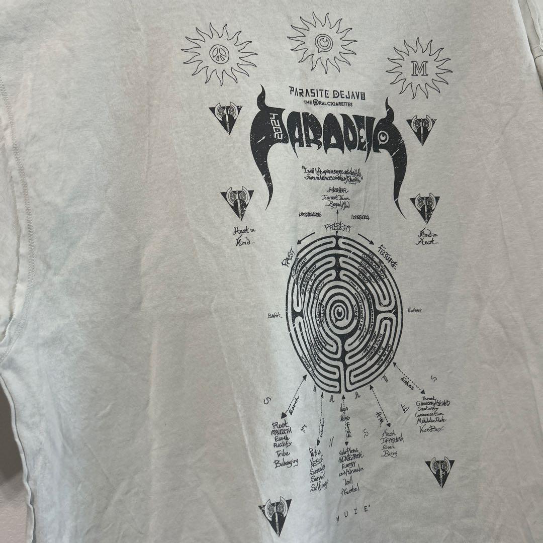 オーラル　ラビリンスビックシルエットTシャツ　白色