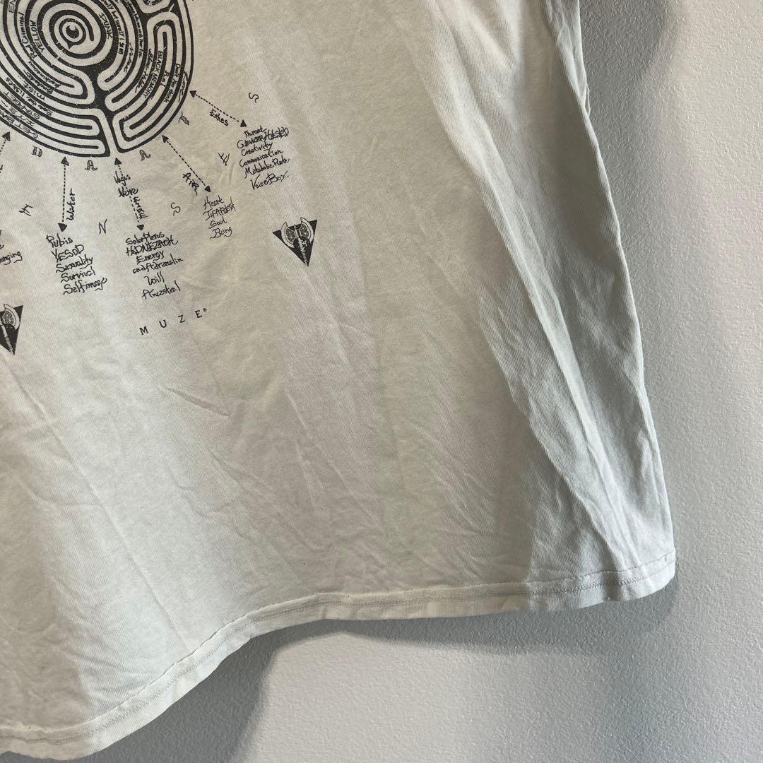 オーラル　ラビリンスビックシルエットTシャツ　白色