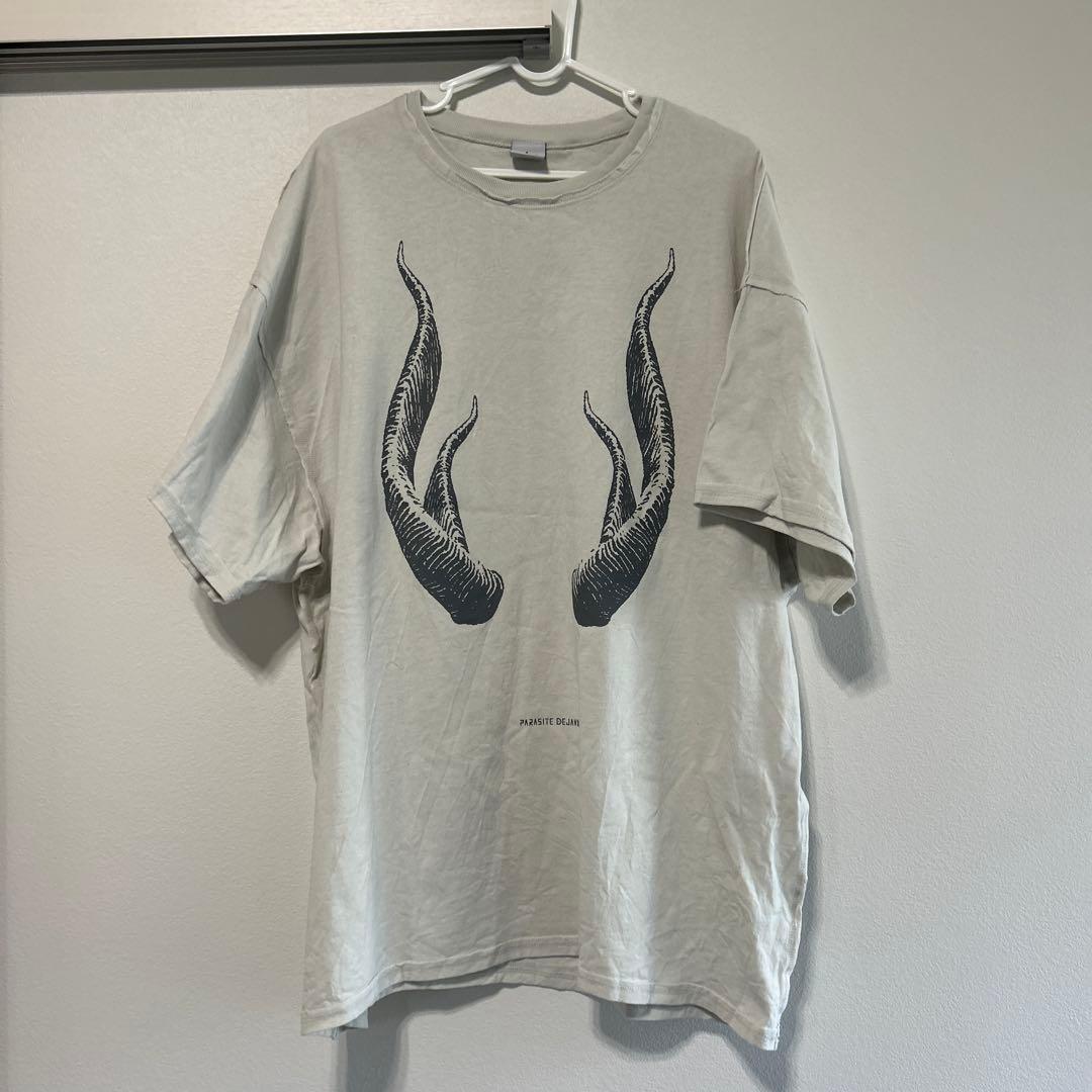 オーラル　ラビリンスビックシルエットTシャツ　白色