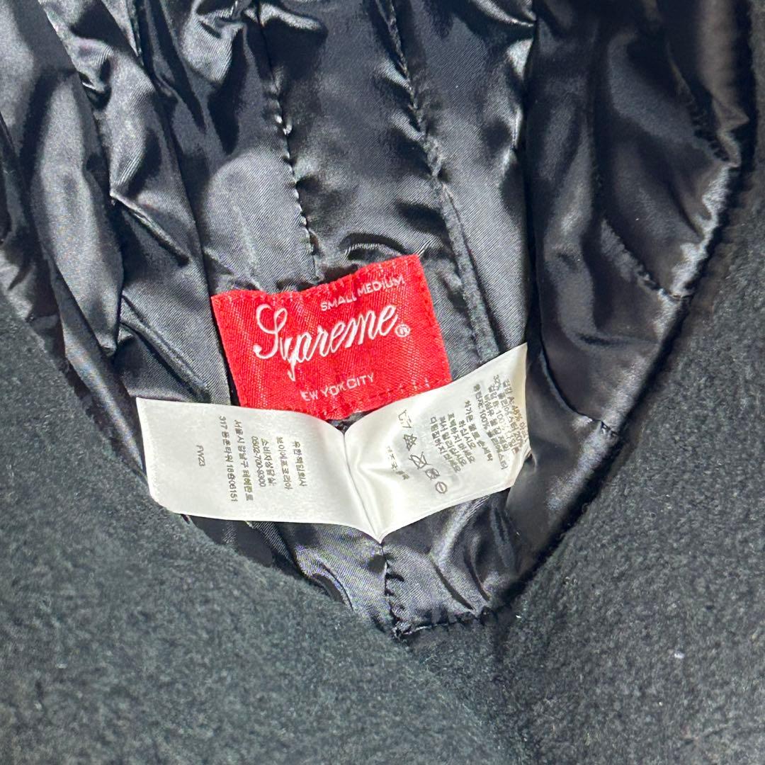 【ロマン 】フリースフライトキャップブラック　美品　耳当て部に大きなロゴ