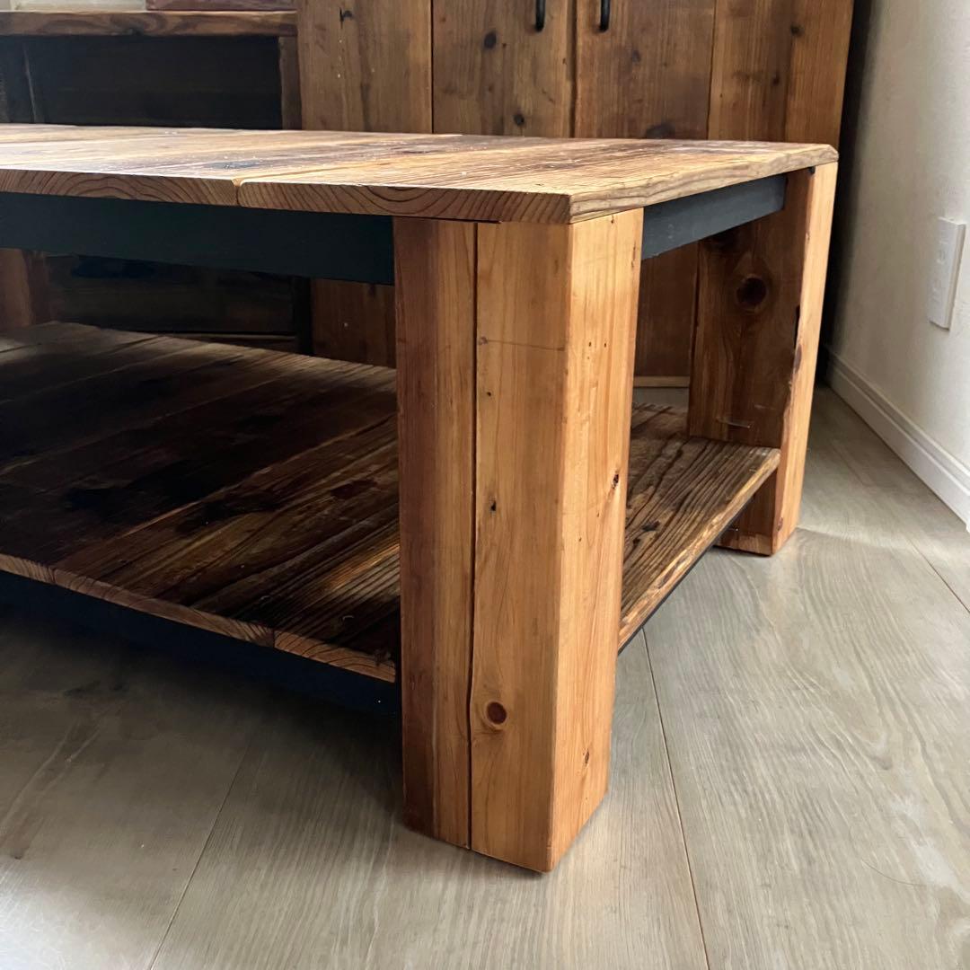 足場板　古材　ローテーブル　コーヒーテーブル　ハンドメイド