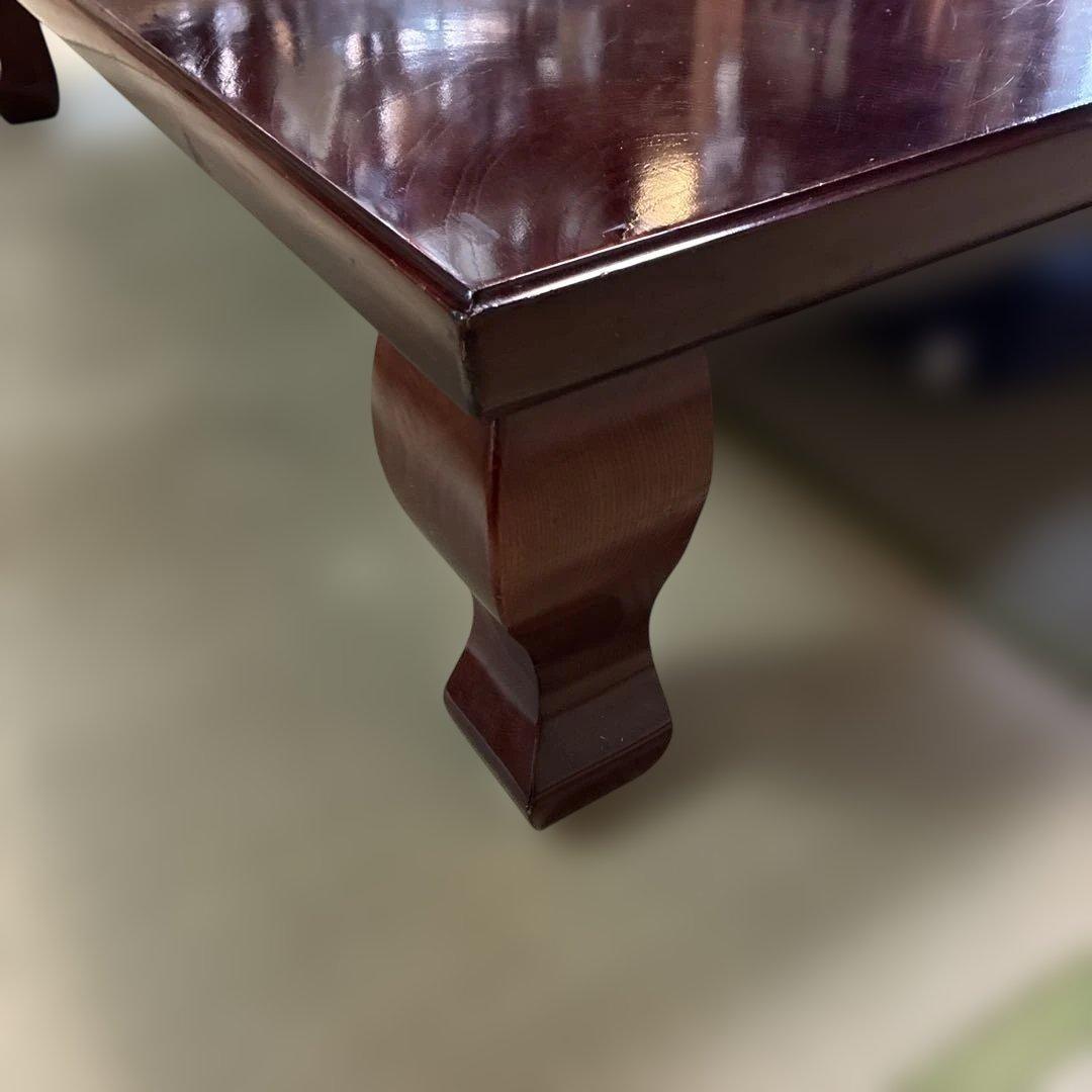 木製ダークブラウン長方形座卓