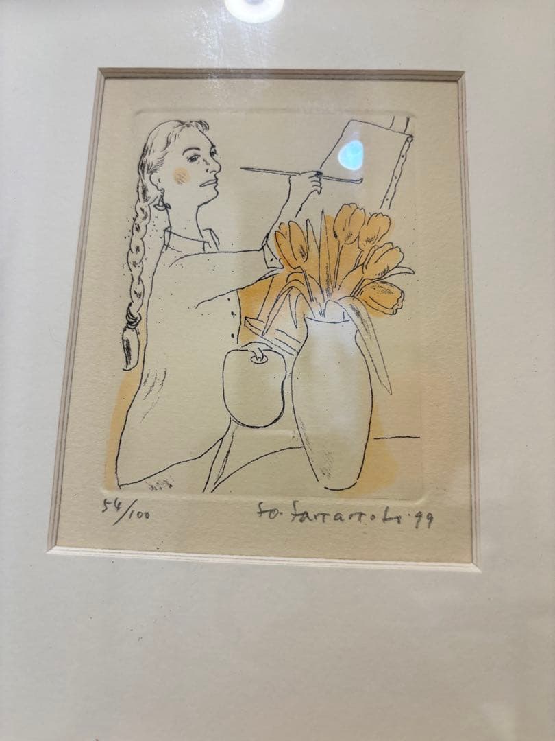 山本容子 版画　エッチング　リトグラフ 54/100