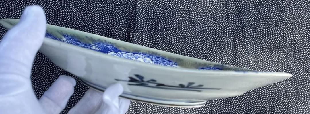 印判/手書き　花鳥図　牡丹桜孔雀図 盛皿