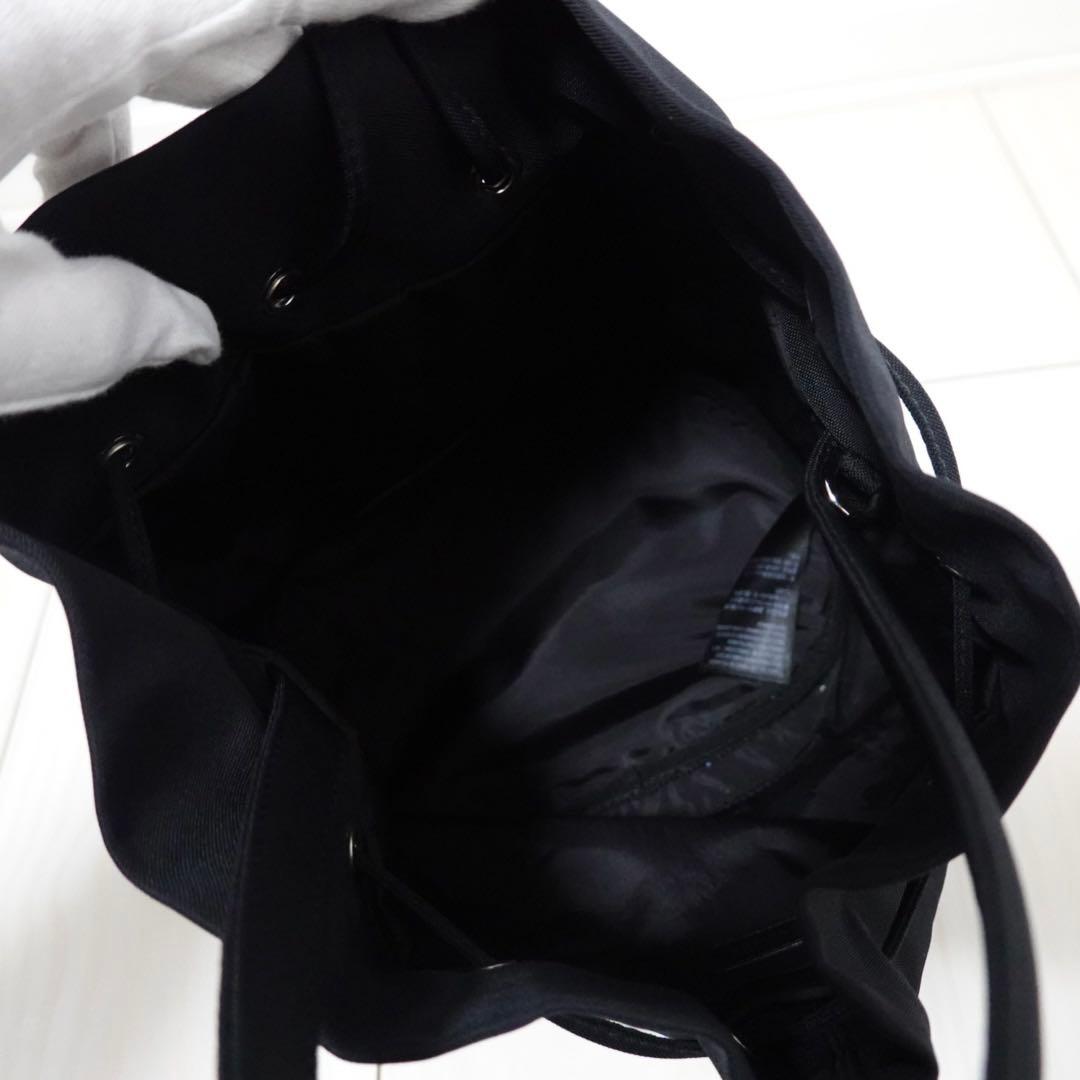 バレンシアガ　ウィール ドローストリングバケット　ハンドバッグ　ナイロン　黒　S