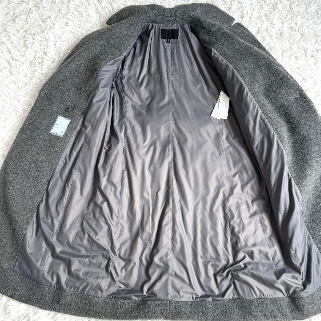 美品☆ ICB チェスターダウンコート　アルパカ混　グレー　M〜Lサイズ