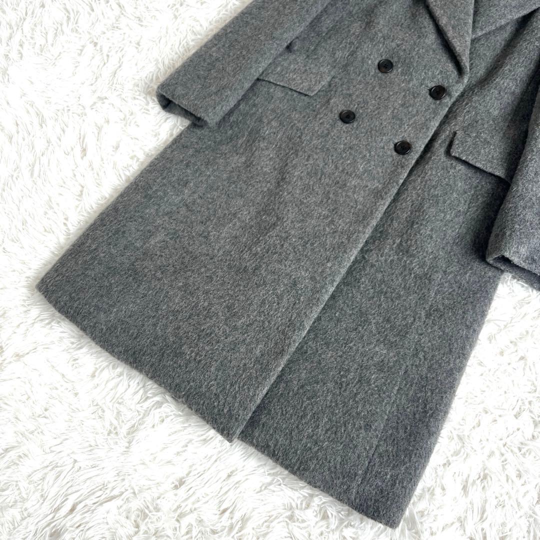 美品☆ ICB チェスターダウンコート　アルパカ混　グレー　M〜Lサイズ