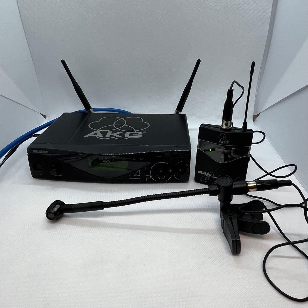 稼働品 AKG C519ML & PT 400 ワイヤレスマイクセット 管楽器用
