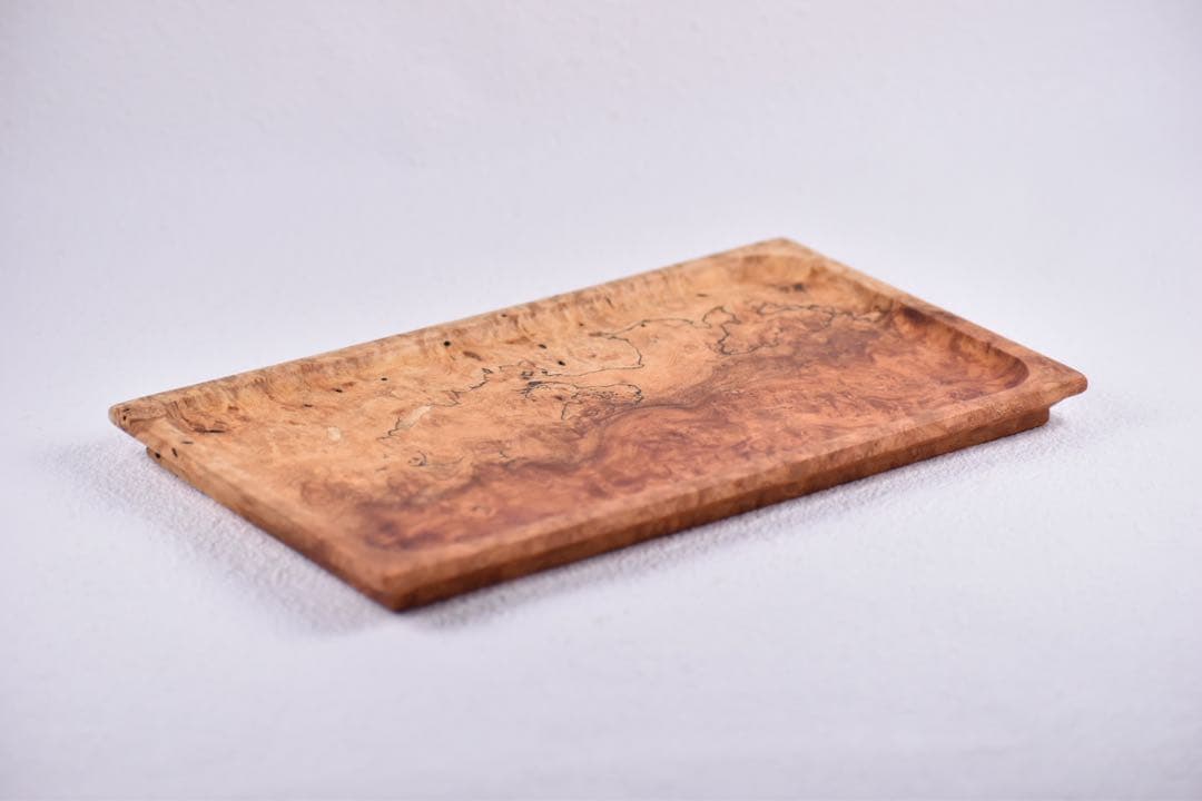 No.334花梨瘤紅白スポルテッドのトレー