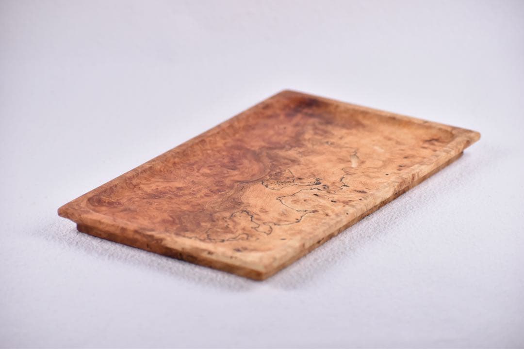 No.334花梨瘤紅白スポルテッドのトレー