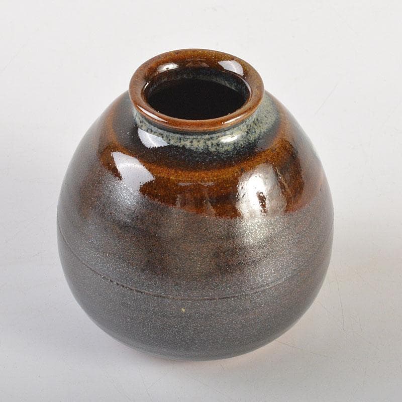 茶道具　京焼　竜谷窯　宮川香雲造　茶入　仕覆付　共箱　V　6827