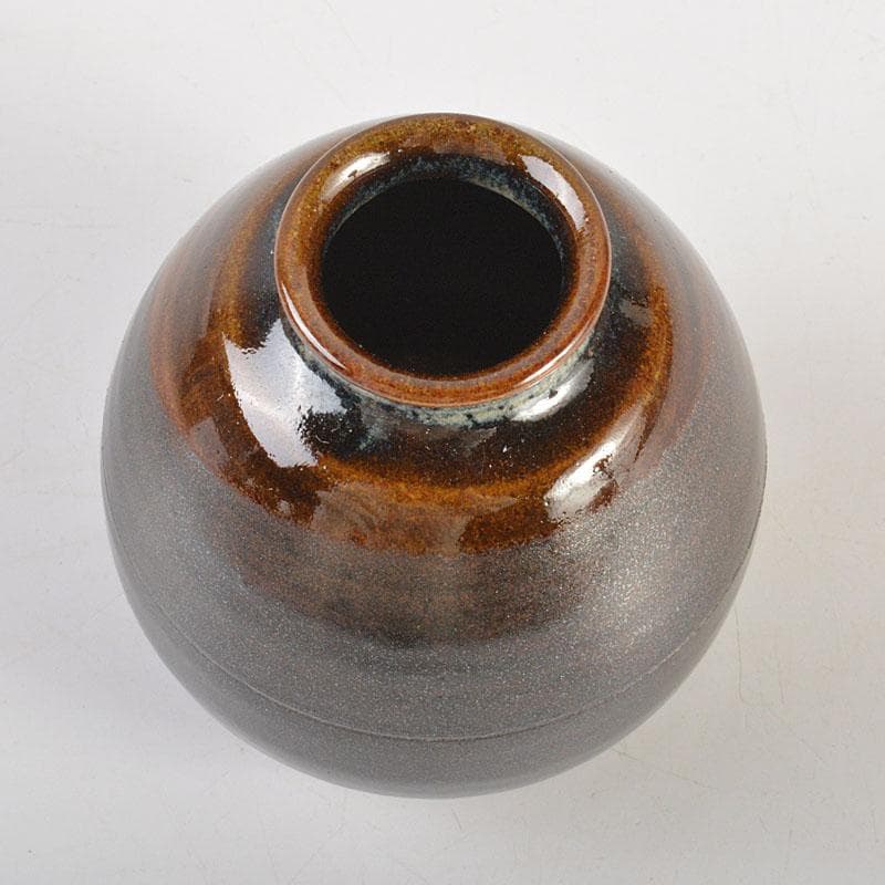 茶道具　京焼　竜谷窯　宮川香雲造　茶入　仕覆付　共箱　V　6827