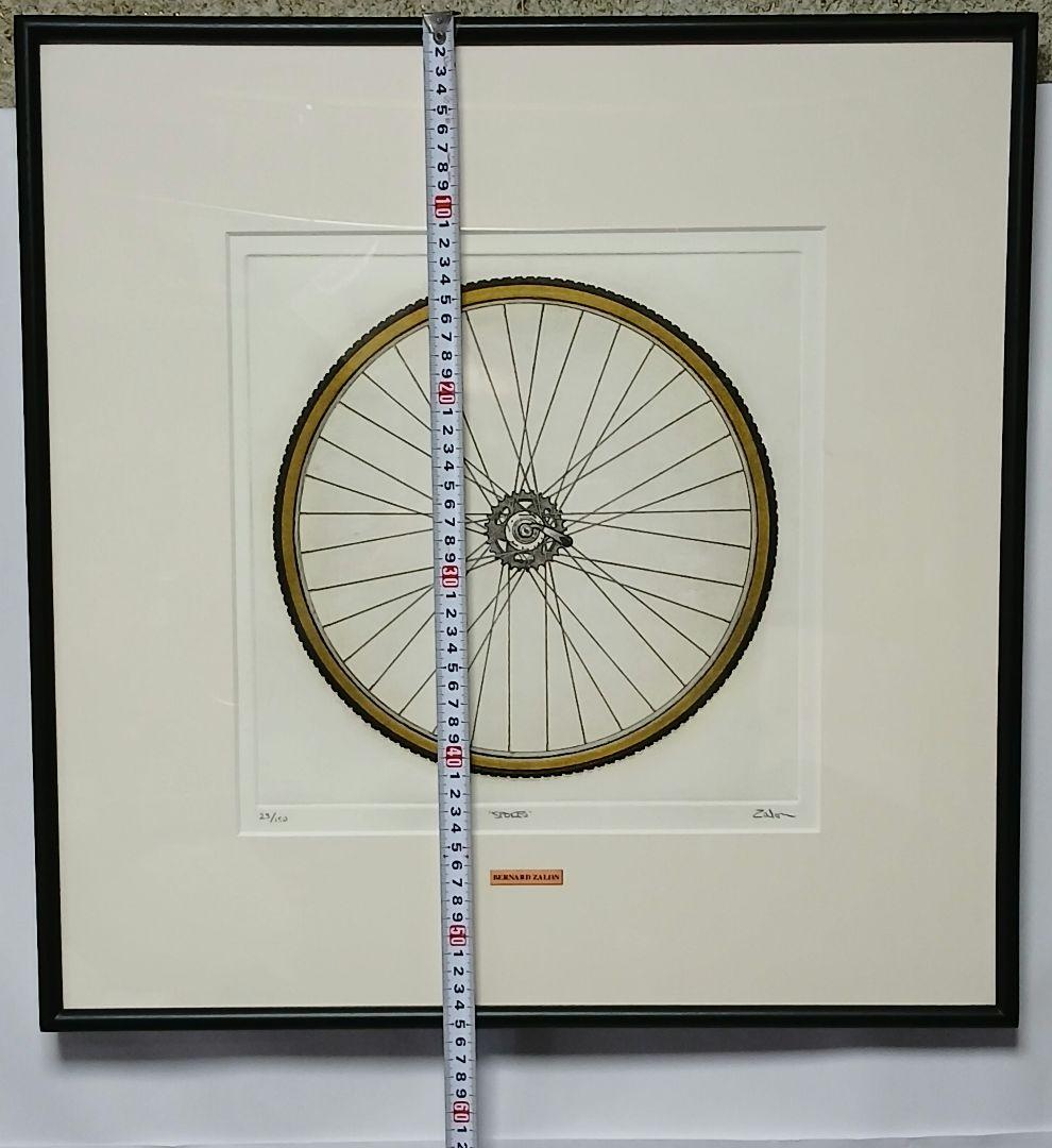 バーナード-ザロン作【SPOKES】自転車をモチーフとした版画 　25/150