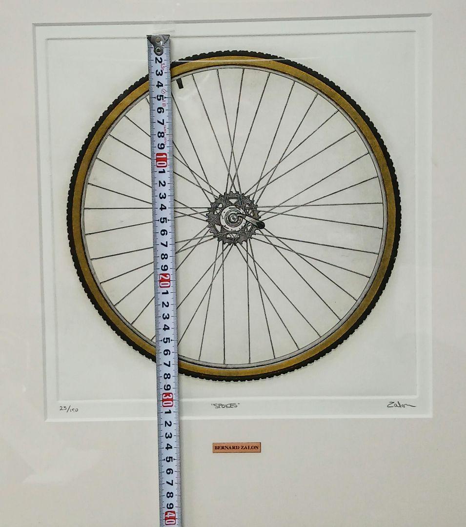 バーナード-ザロン作【SPOKES】自転車をモチーフとした版画 　25/150