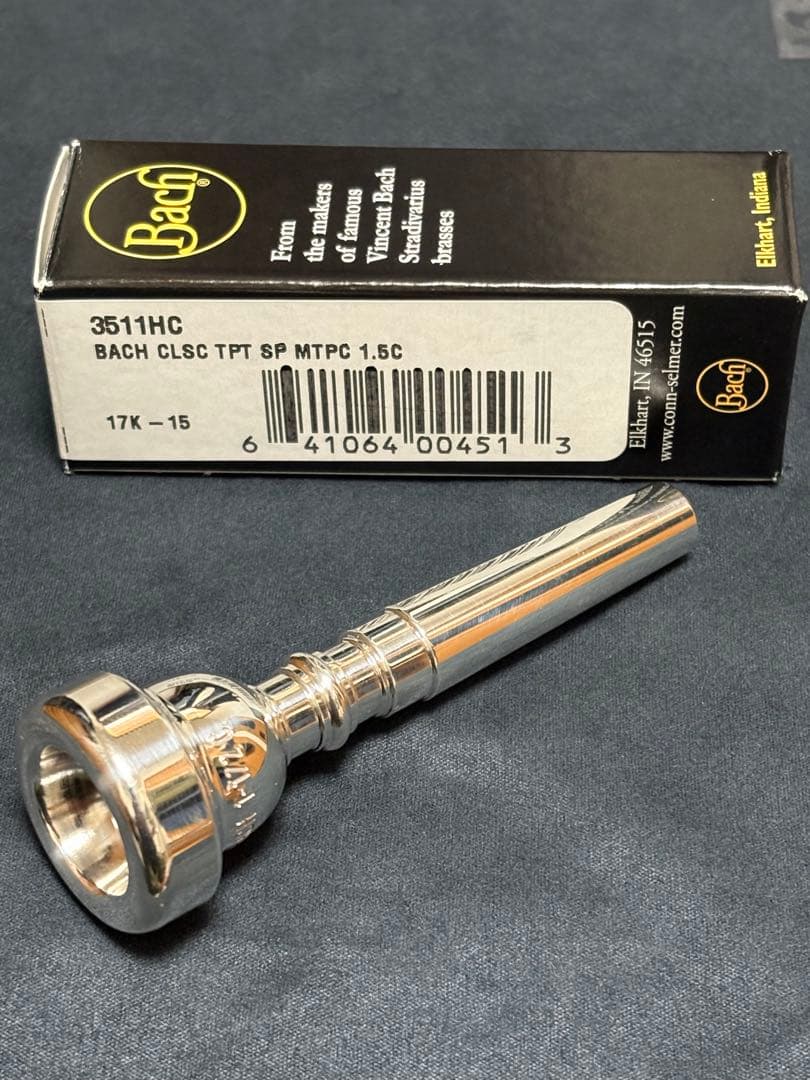 BACH トランペットマウスピース 1 1/2C 美品