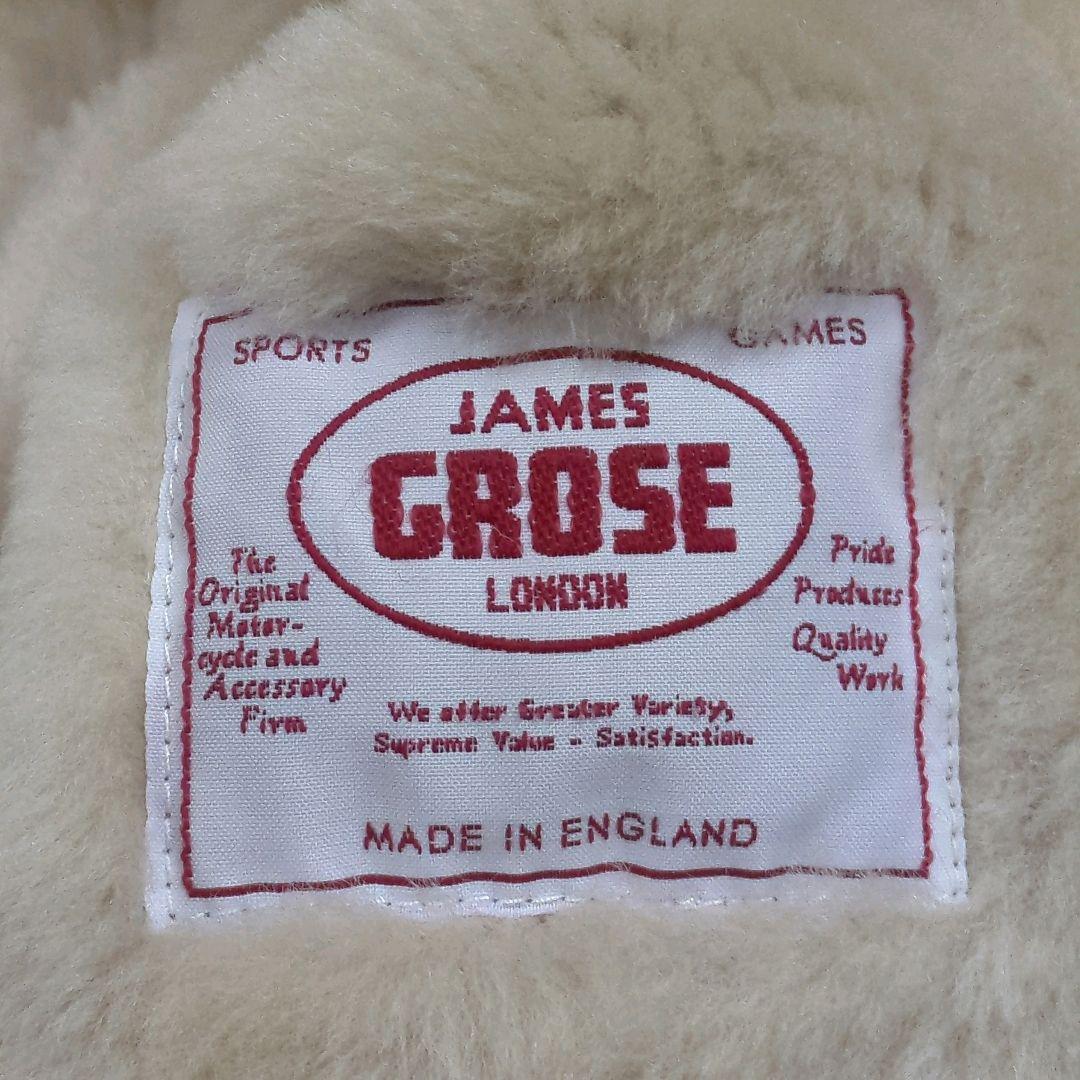 JAMES GROSE ムートン レザー コート ロング 裏ボア キャメル 38