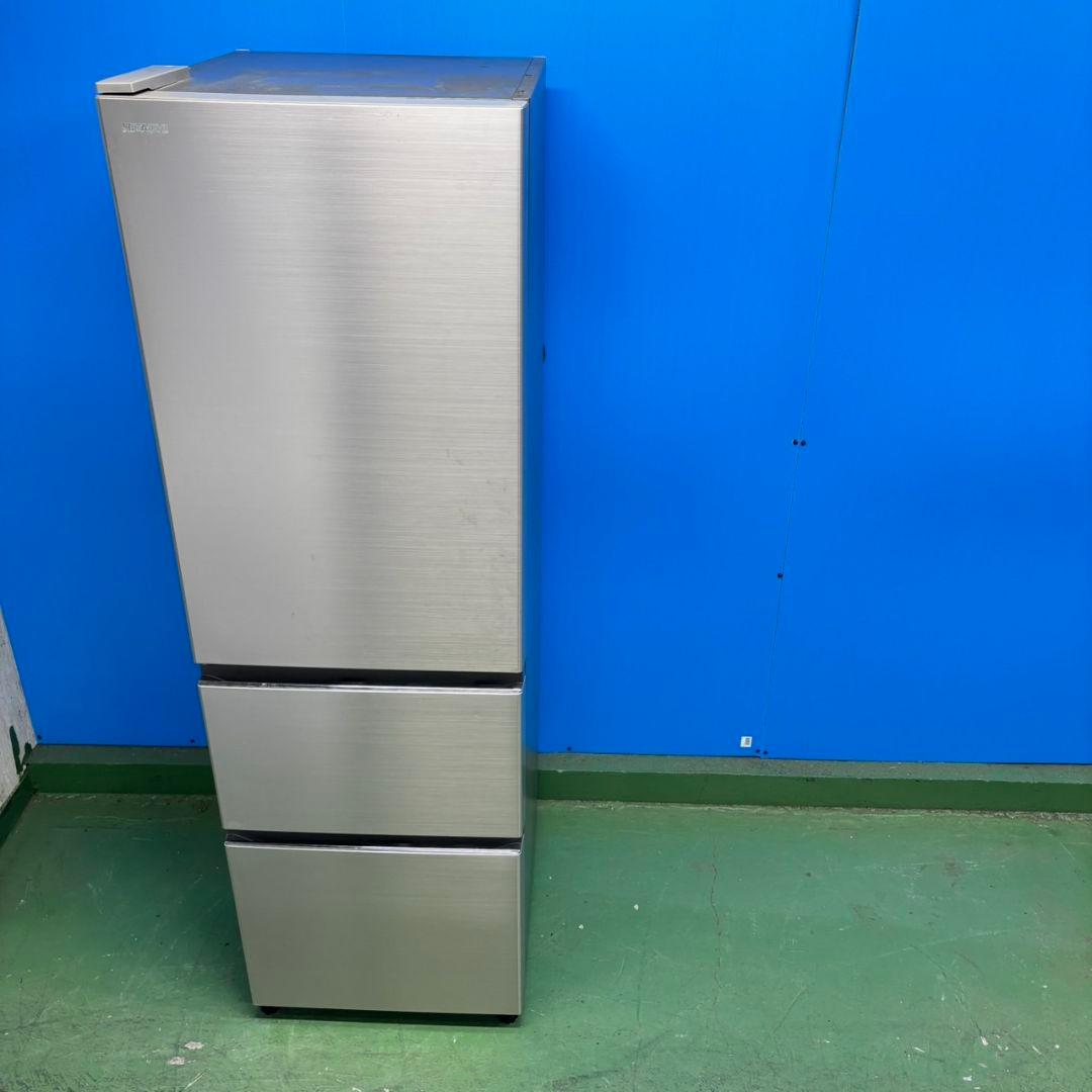 517 日立大型冷蔵庫 300L強 自動製氷 1〜4人暮らし用 左開き　シルバー