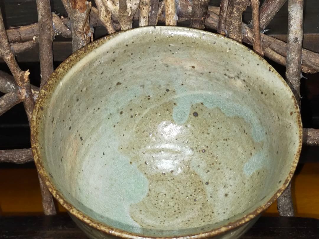 ♥値下げ！茶碗　古賀無量　絵唐津茶碗　岩井堂焼　共箱　骨董　古玩