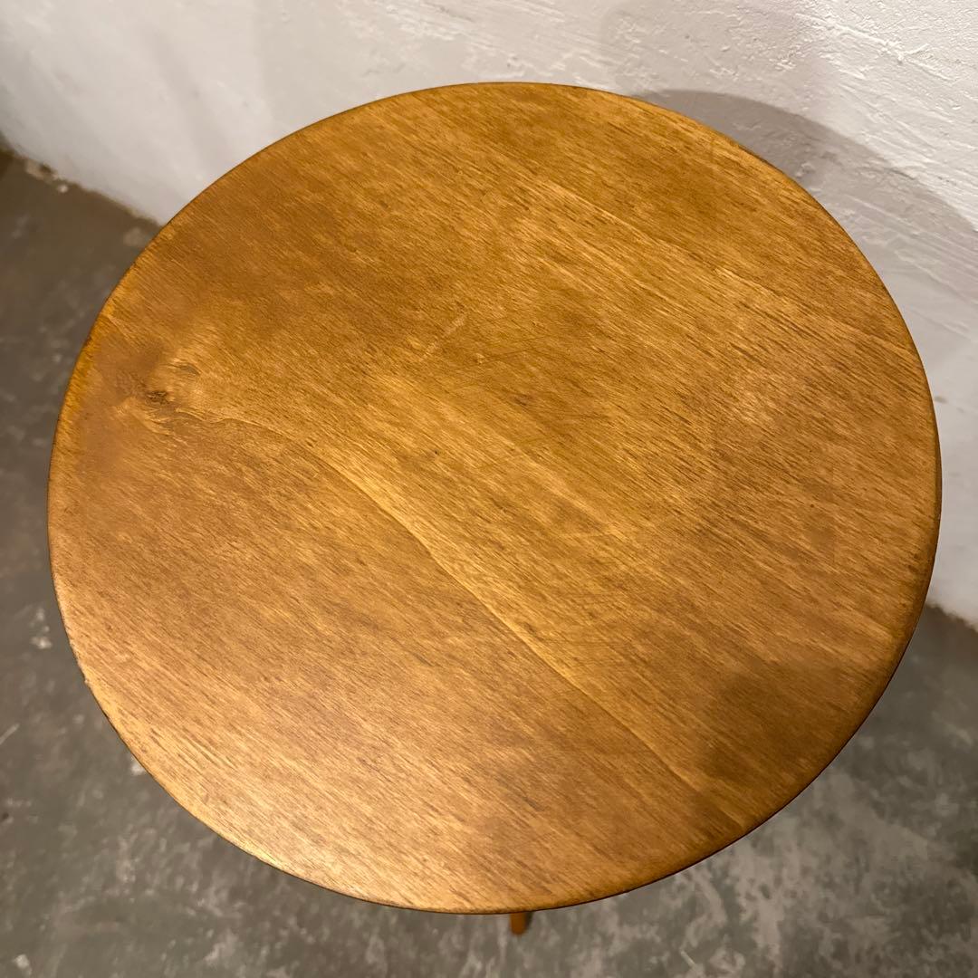 年末年始saleヴィンテージ　木製サイドテーブル　ラウンドサイドテーブル