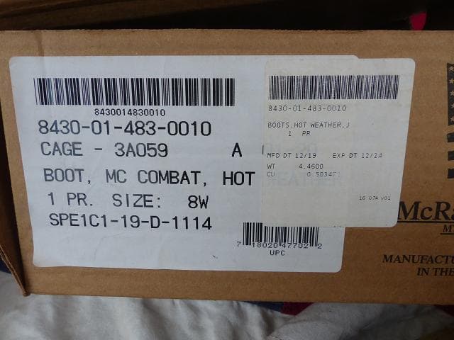 米軍実物　USMC コヨーテコンバットブーツ　8W　HW　McRae　358