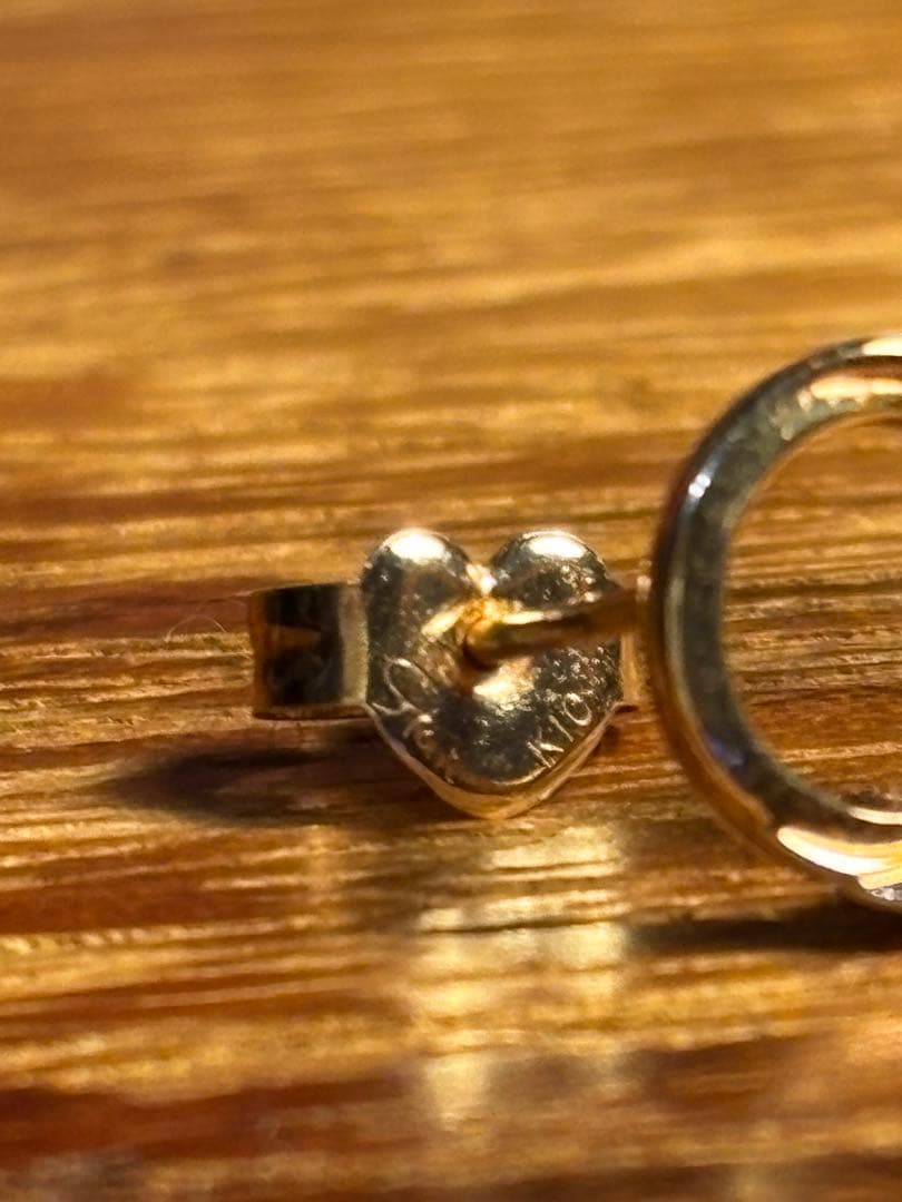 STAR JEWELRY/サークルピアス K10YG