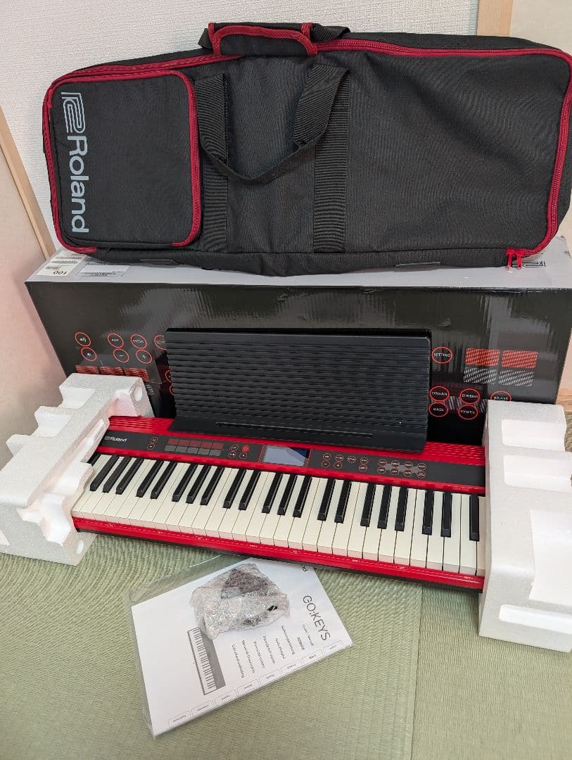 【美品・動作確認済】Roland Go:Keys 61鍵 レッド　ソフトケース