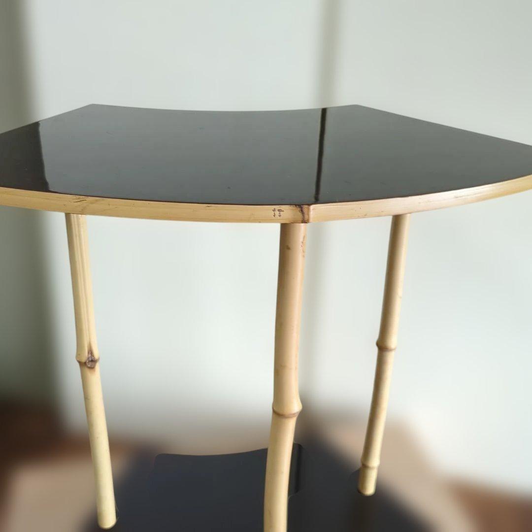 扇面棚 即中斎好 茶道具　棚　木製　漆器　組み立て式　在銘　木箱