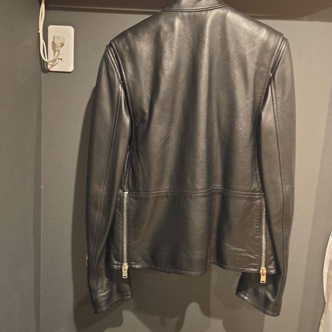 SAINT LAURENT ブラック レザー シングルライダース