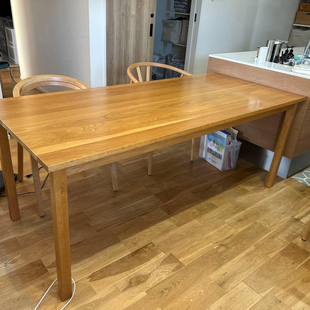 無印良品 オーク材 ダイニングテーブル 180