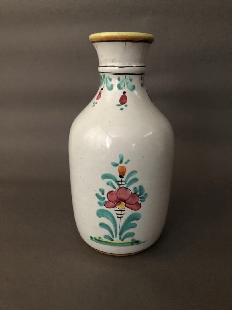 イタリア陶器　デルータ焼　花瓶　Deruta