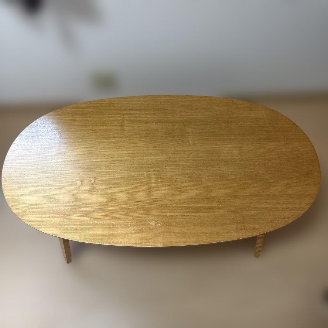 ７月末まで❗️ 無印良品 楕円こたつテーブル ナチュラル(こたつ布団付き)