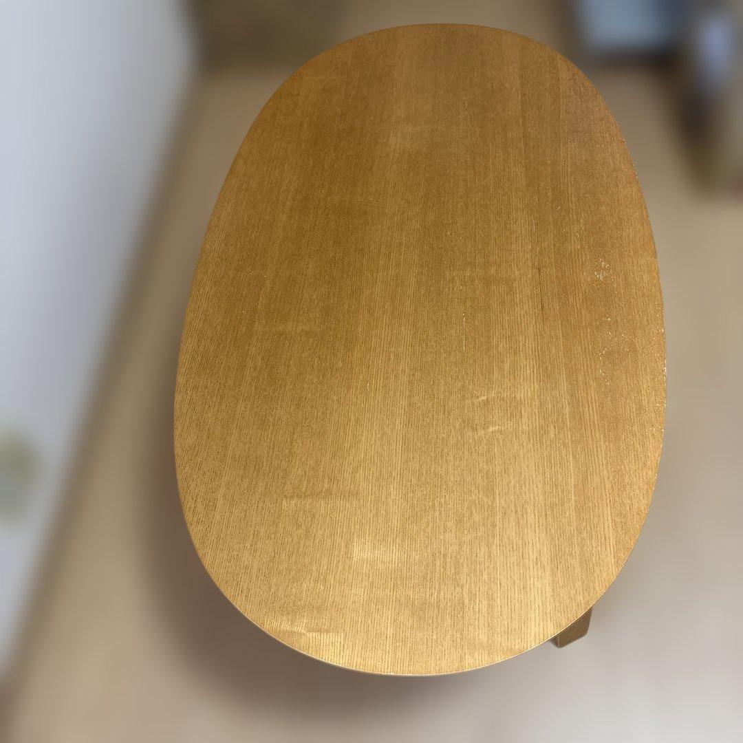 ７月末まで❗️ 無印良品 楕円こたつテーブル ナチュラル(こたつ布団付き)