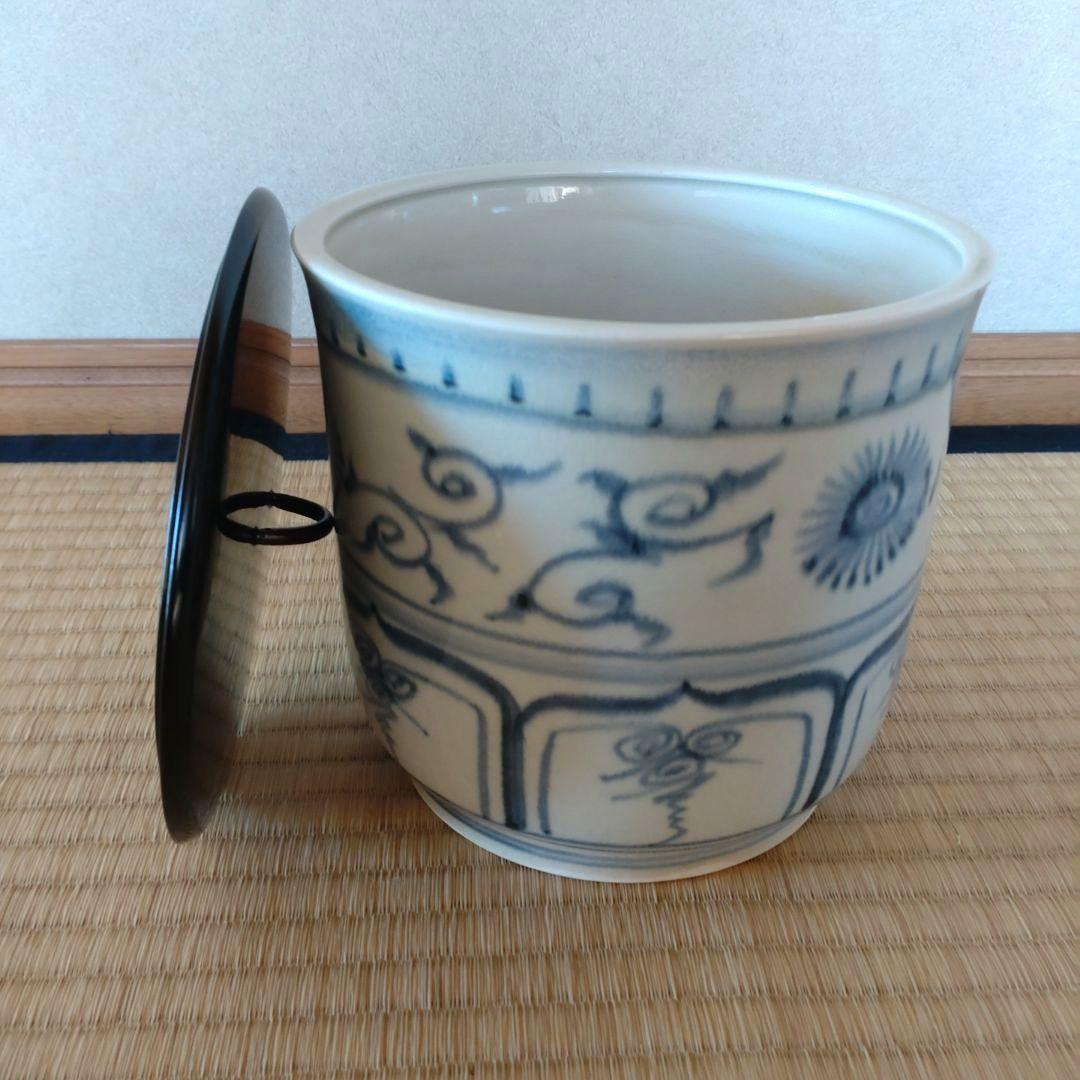 茶道具　水指　模安南　加藤唐三郎造　塗蓋　共箱　無傷