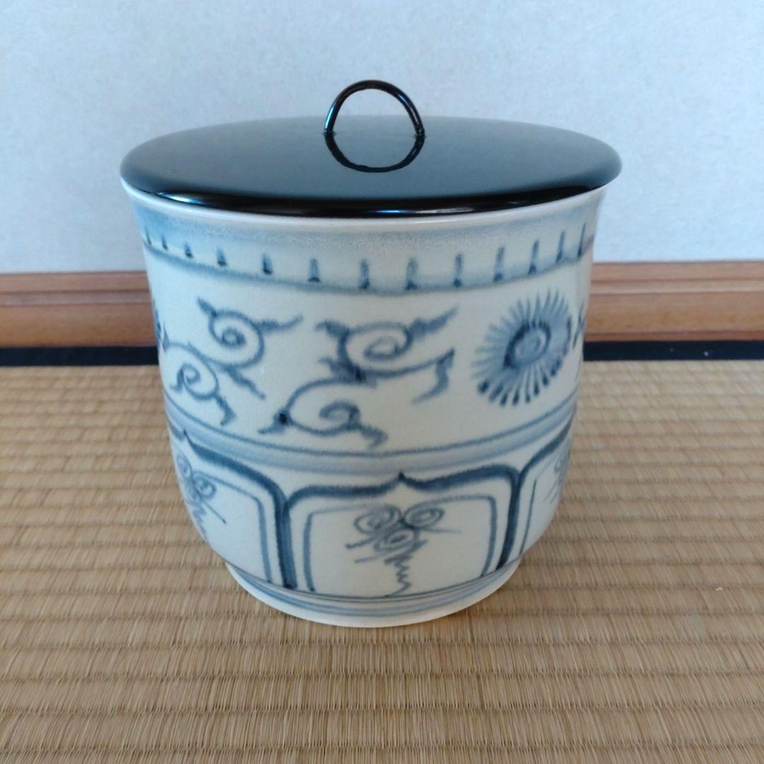 茶道具　水指　模安南　加藤唐三郎造　塗蓋　共箱　無傷