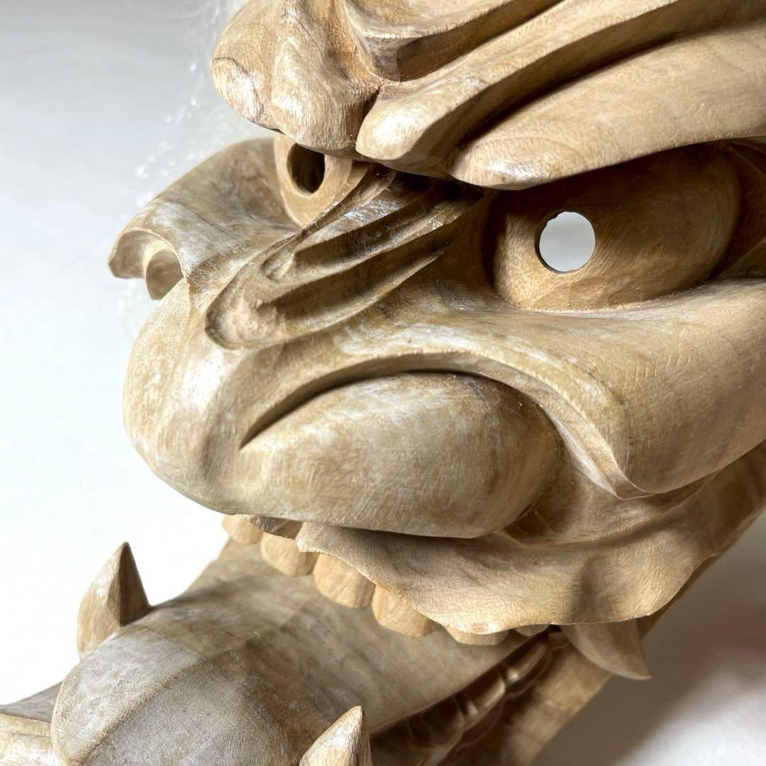 #XG552 作家・小森惠雲作・佐賀鬼・鬼面・能面・神楽面・鹿島一刀彫・杉彫