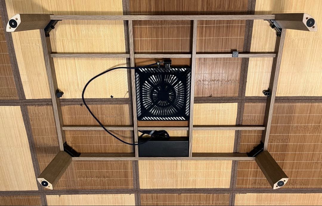 木目調長方形こたつ　幅120×長さ80×高さ36(41)cm