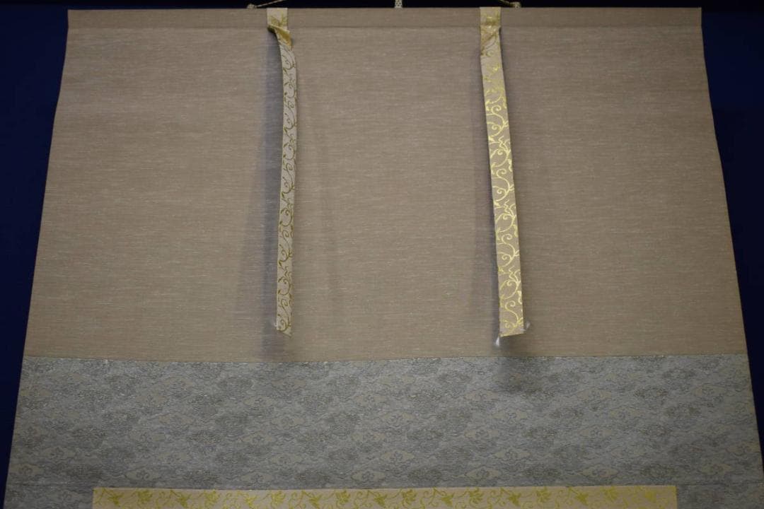 真作/小野守鳳/夕焼け/夕日図/山水/布袋屋掛軸HJ-983