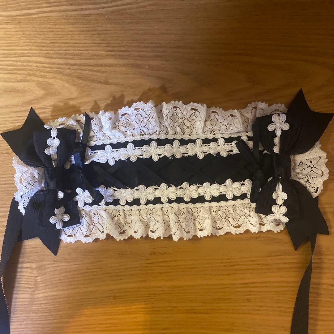 ベイビーザスターズシャインブライト ロゼリーナスピンドールヘッドドレス 黒×白