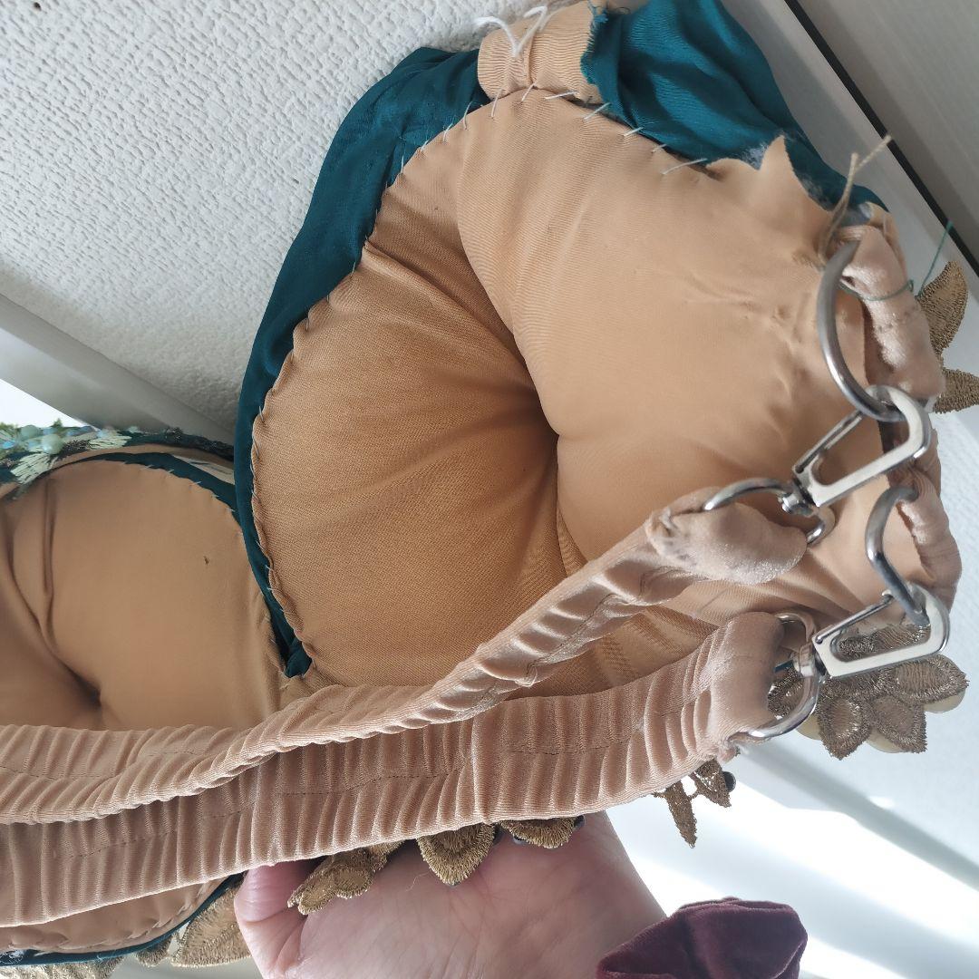 豪華/美品ベリーダンス衣装 フル グリーン ステージ　舞台衣装　着画あり