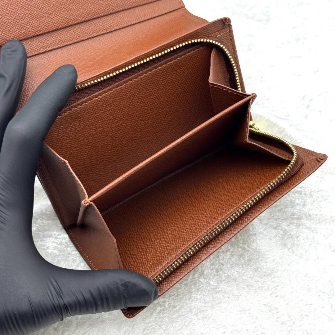 極上 ルイヴィトン モノグラム ポルトフォイユ トレゾール 折り財布 A432