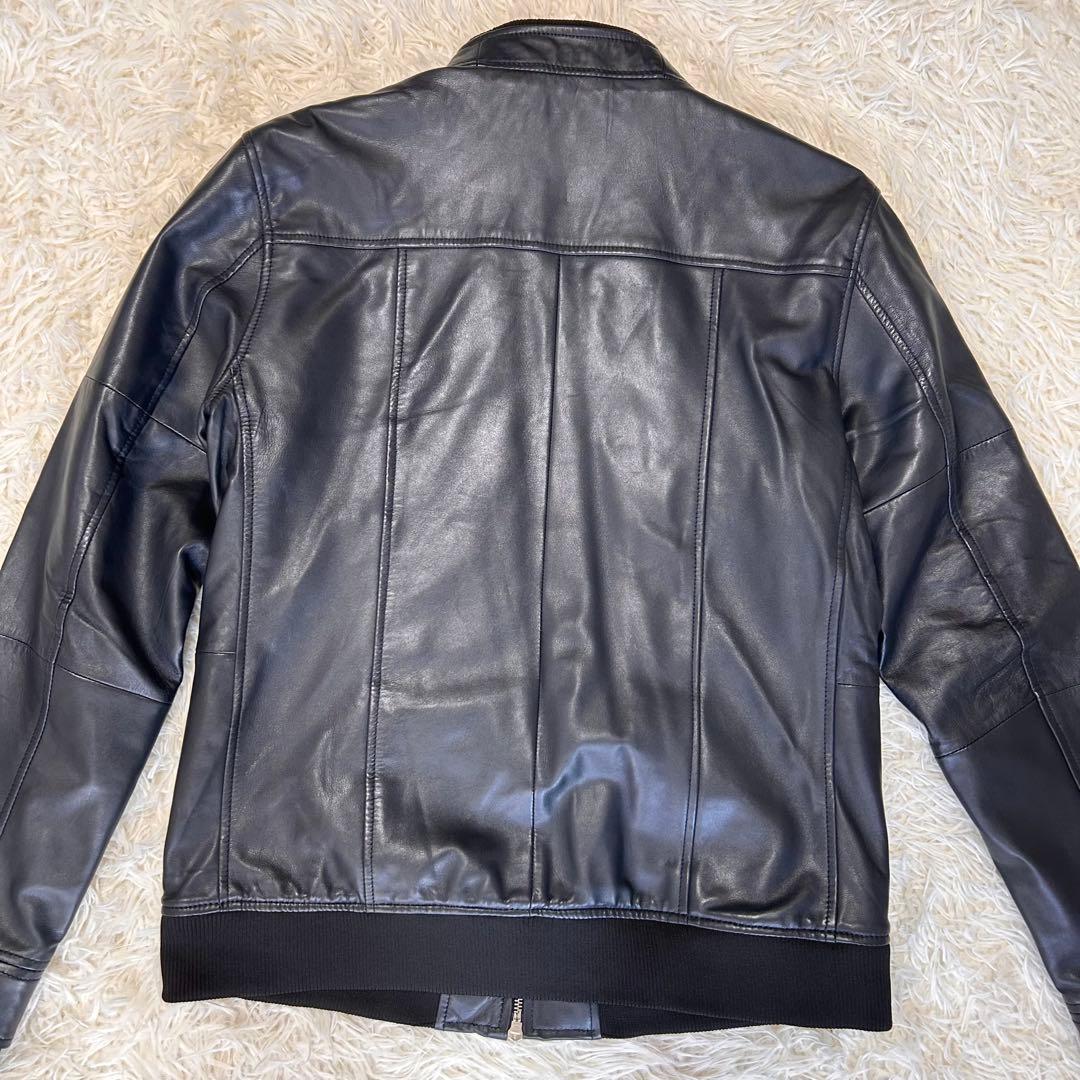 ✨美品✨AKM レザー　シングルライダースジャケット黒XL