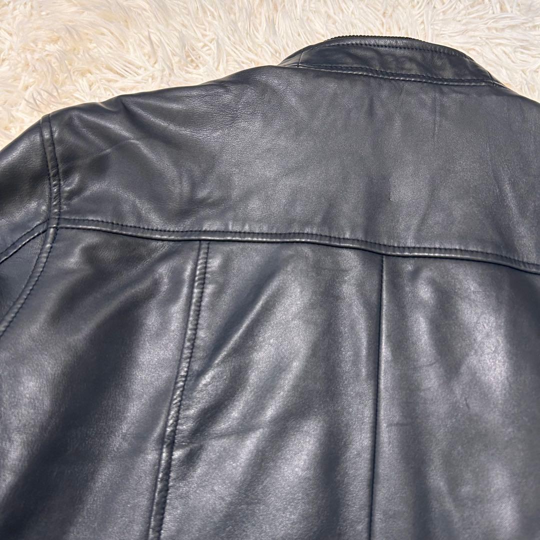 ✨美品✨AKM レザー　シングルライダースジャケット黒XL