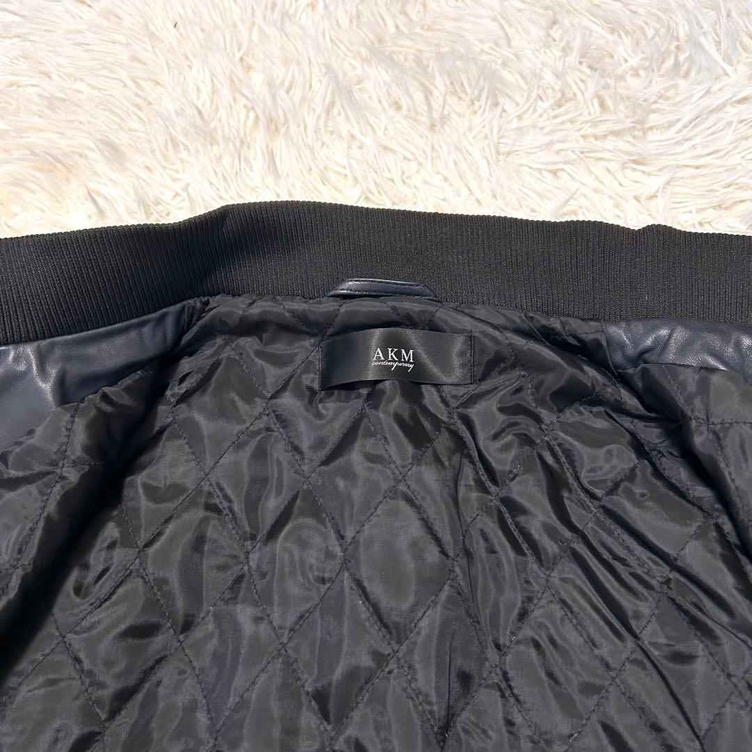 ✨美品✨AKM レザー　シングルライダースジャケット黒XL