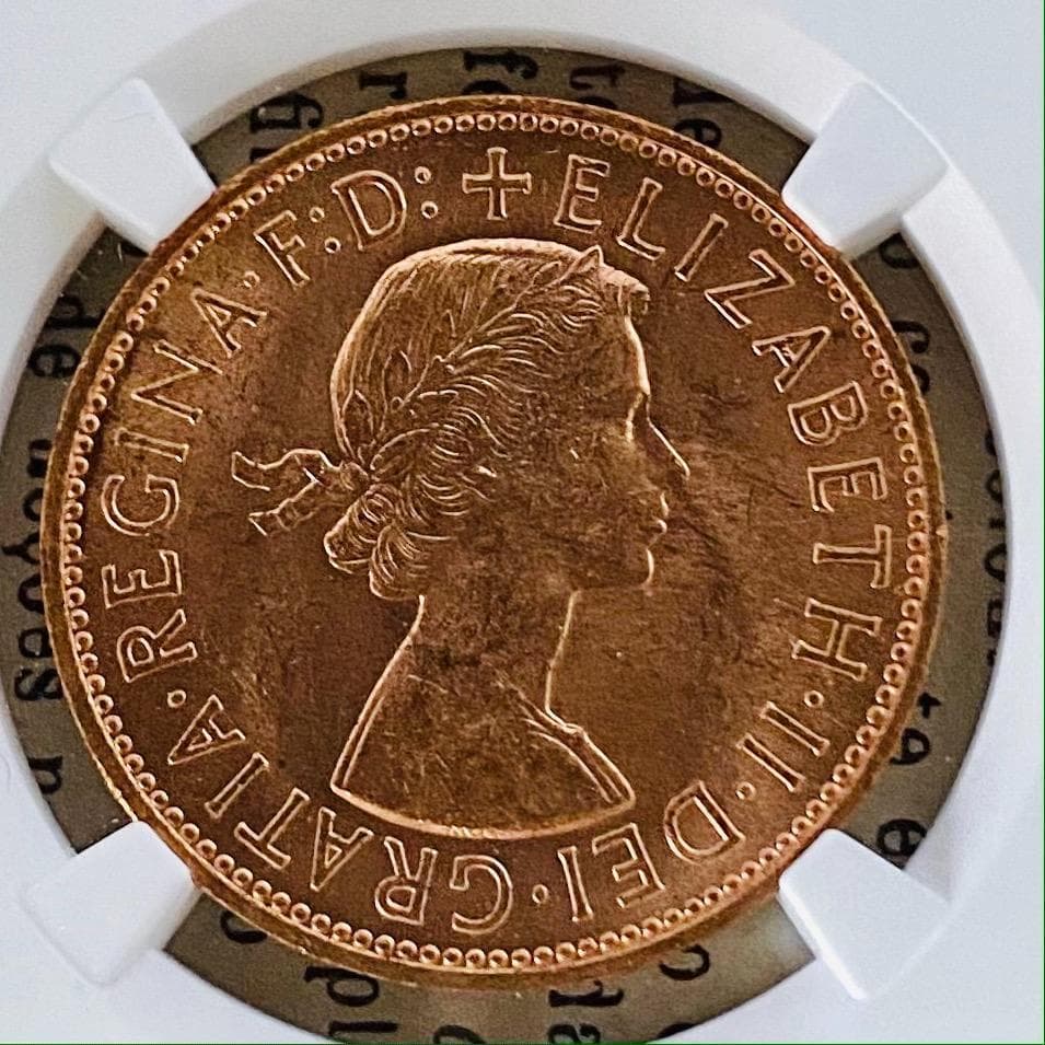★NGC★1965 MS63 イギリス 銅貨 ペニー 鑑定 希少