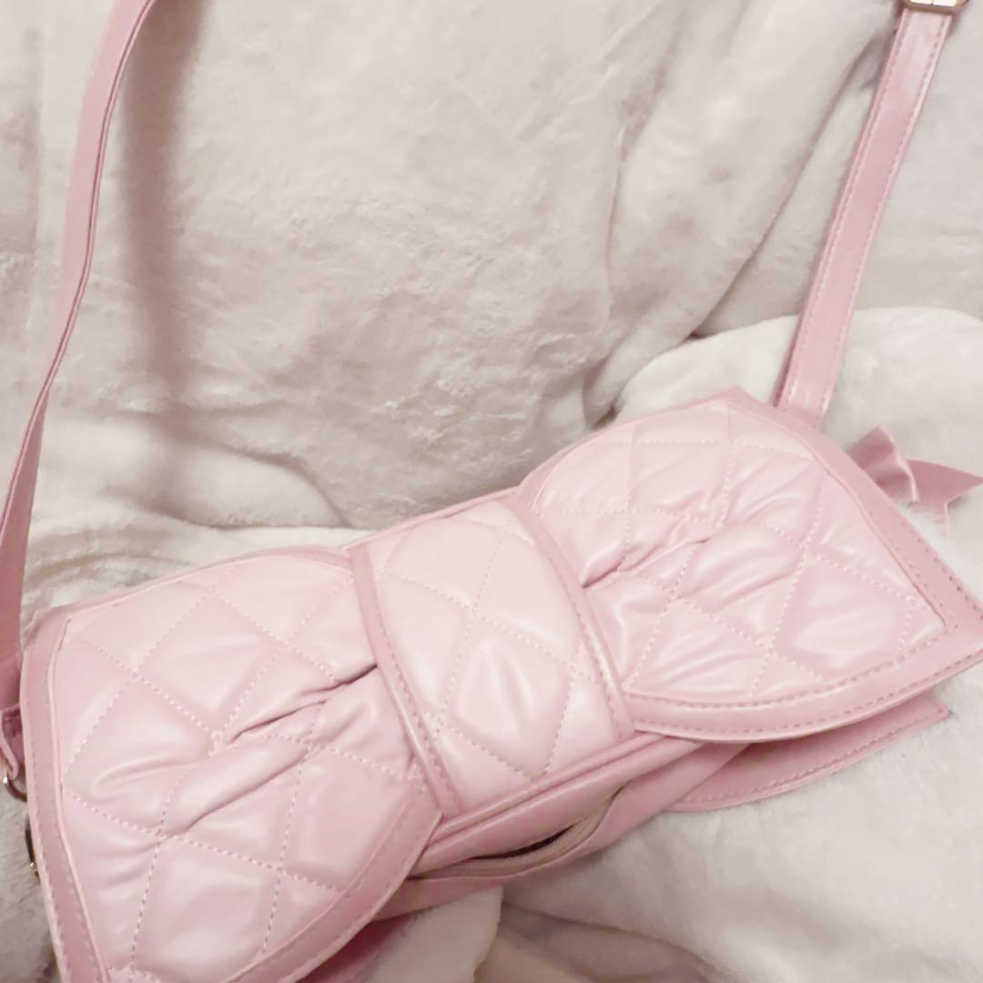 【ToAlice】パールキルティングビッグリボンバッグ