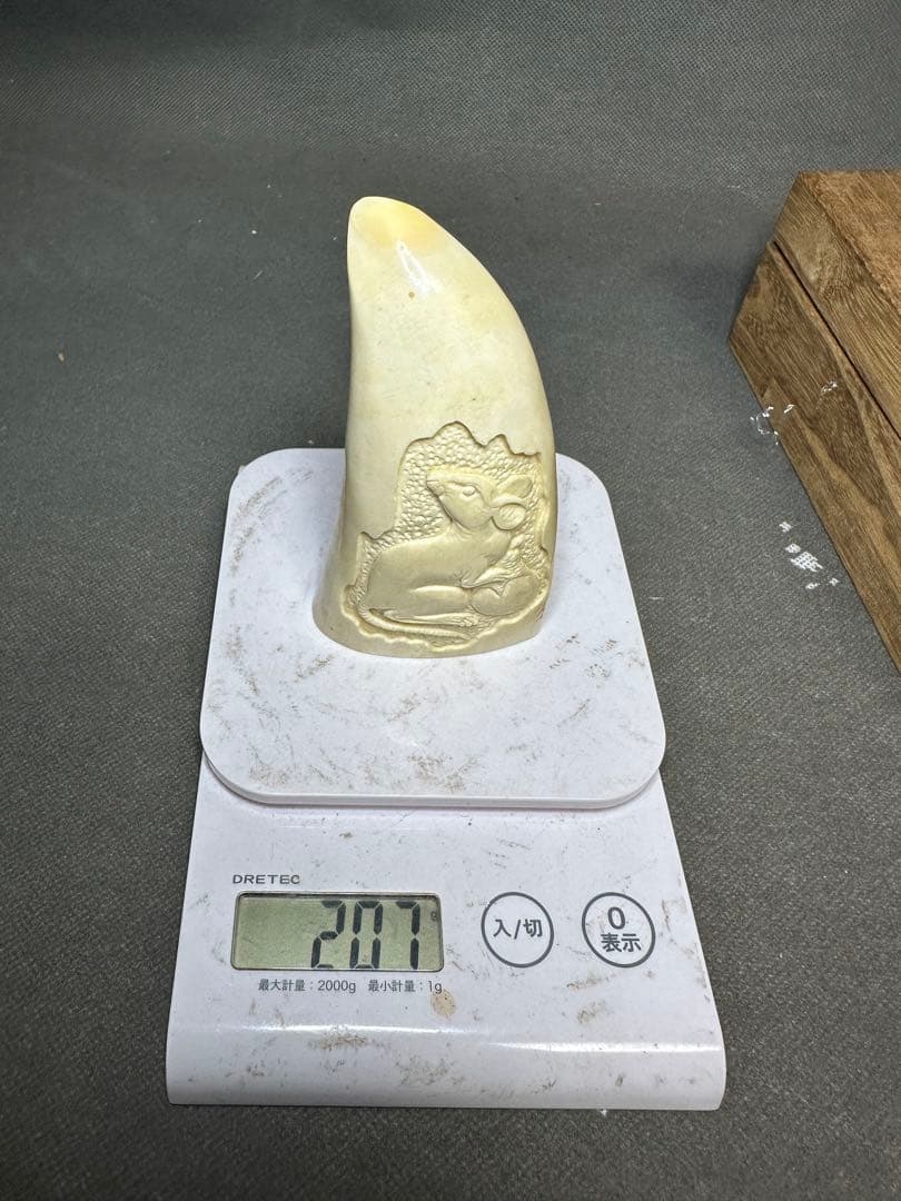 鯨歯　マッコウクジラ　天然素材　アンティーク　骨董　飾り物　古美術品　 置物