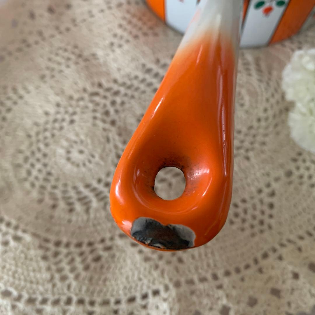 【sale】フランス　アンティーク 1920年代⋈琺瑯鍋　ソースパン　ミルクパン