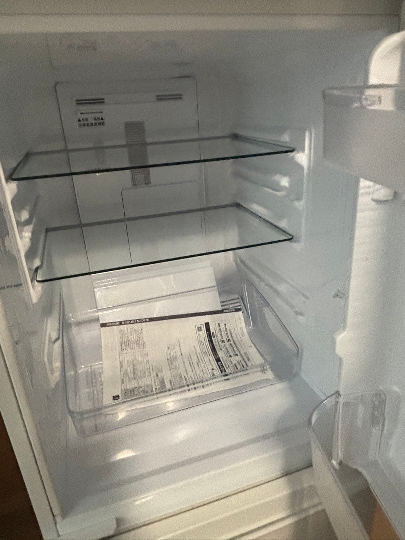 2019年製SHARP 2ドア冷蔵庫 ホワイト SJ-D14E-W